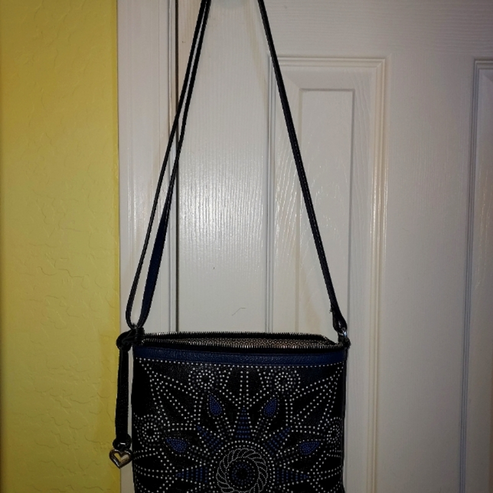 Brighton Navy Blue purse with unique stud design
